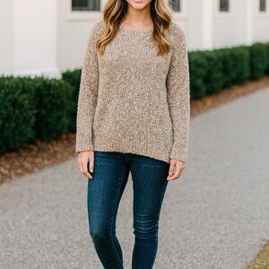 Buffalo David Bitton Sweater Women M Brown Boucle Chunky Knit Outdoor Office Y2K